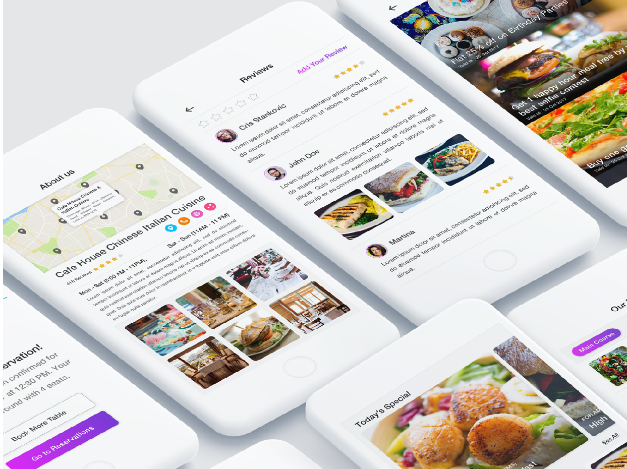 Cafe House Restaurant App UI Kit5