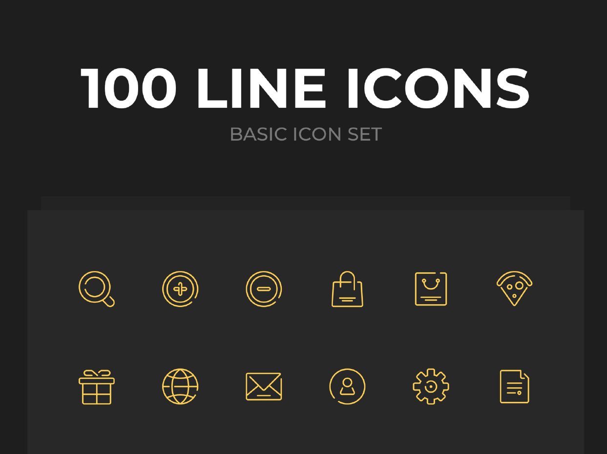 100 Line Icons SD 3