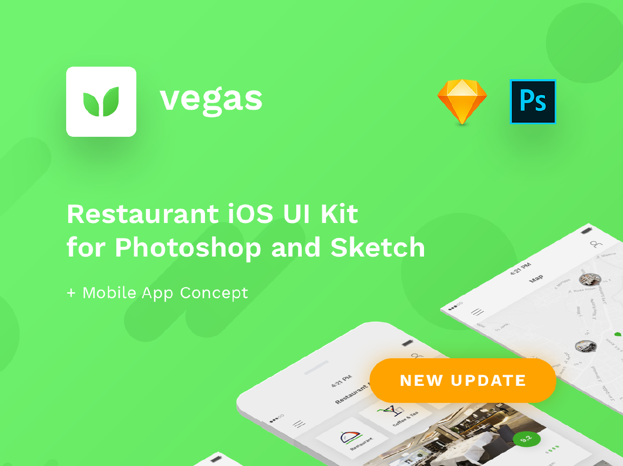 Vegas Restaurant iOS UI Kit 2