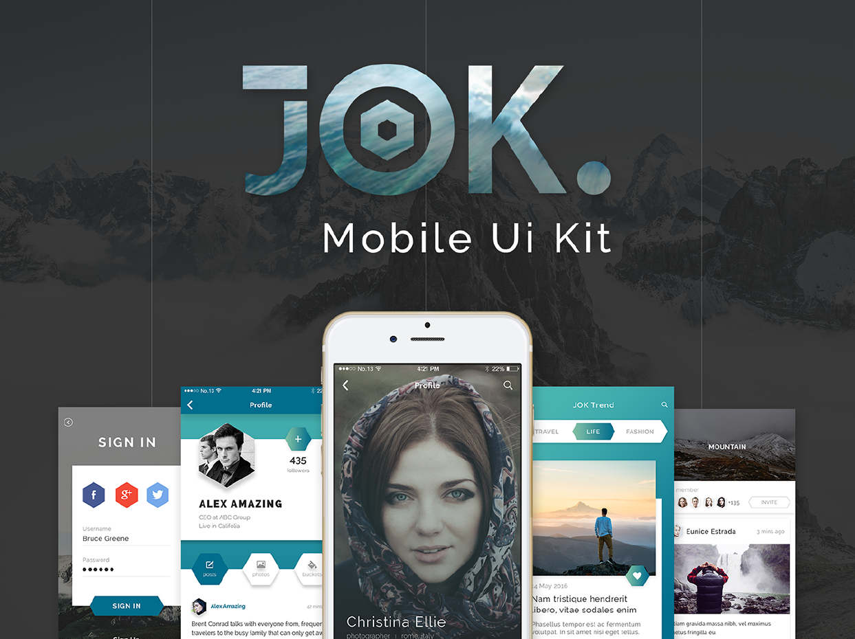 JOK Mobile UI Kit 2