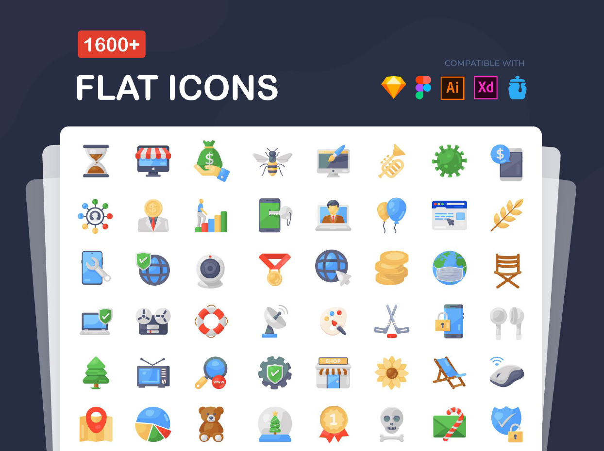 Flat Icons Pack-1