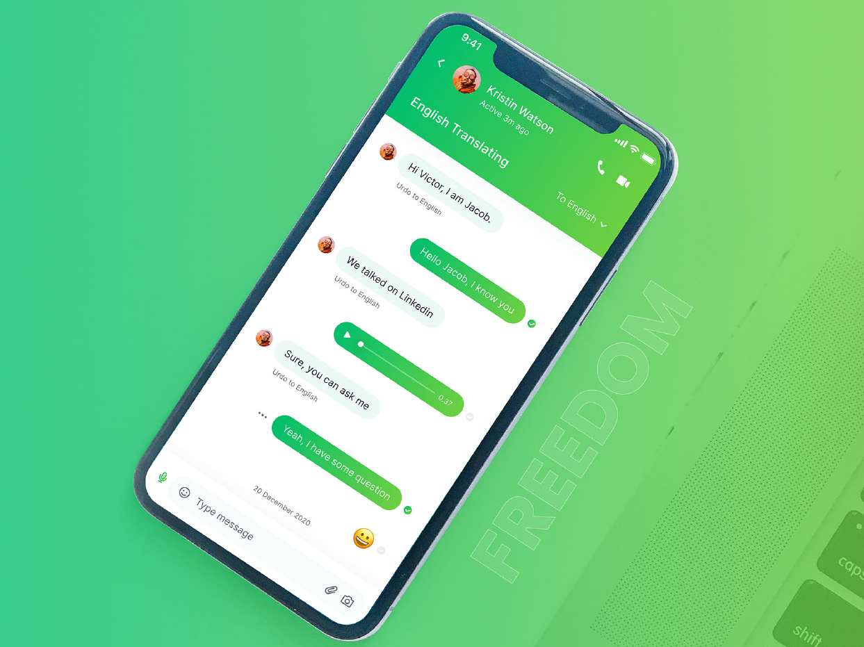 Freedom Messaging App UI Kit 8