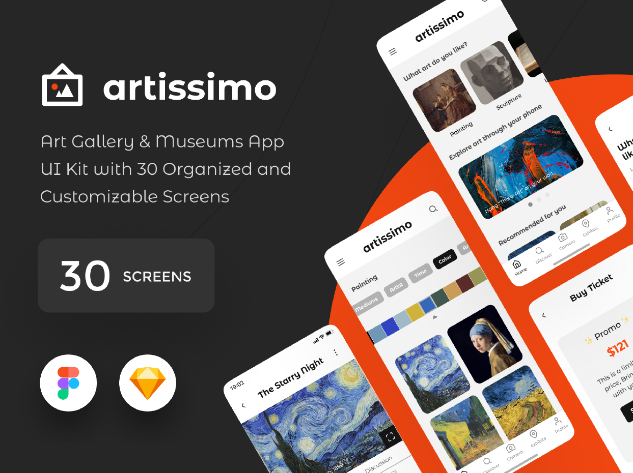 Artissimo Art & Museum App UI Kit-4